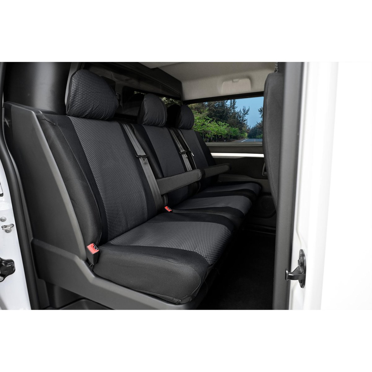 Pokrowce do Opel Vivaro od 2014 / od 2019 - 3 miejsca DRUGI RZĄD | Seria LUX
