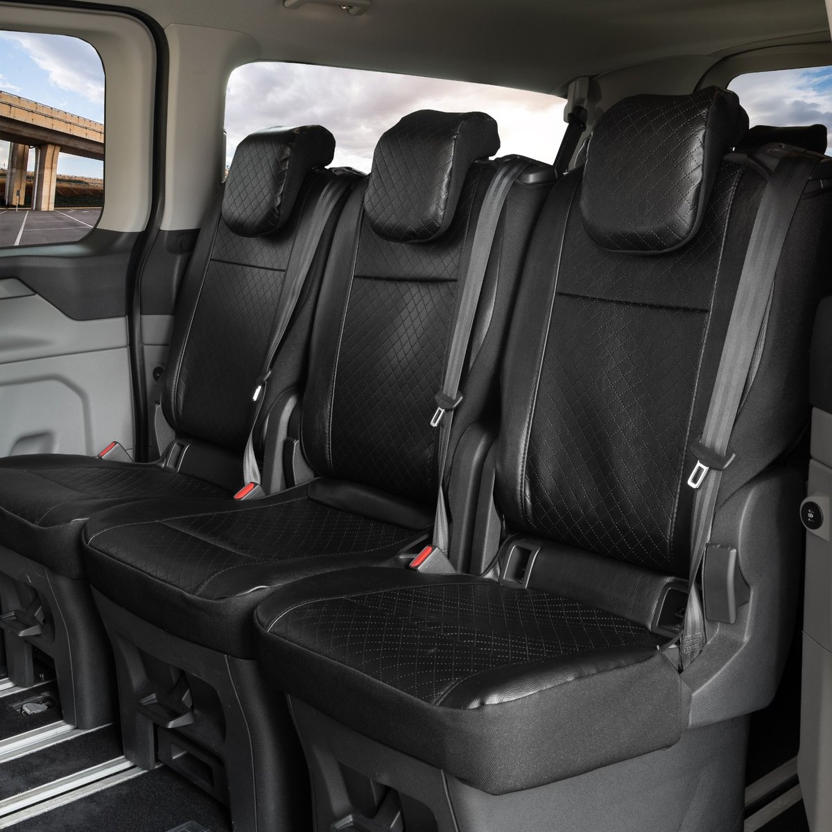 Pokrowce do Ford Tourneo Custom II od 2024 - 3 miejsca DRUGI RZĄD | Seria MAISTER PIK