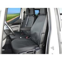 Pokrowce do Ford Transit Custom I od 2012 do 2023 - 3 miejsca CAŁE OPARCIE ZE STOLIKIEM, DZIELONE SIEDZISKO | Seria MAISTER