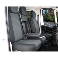 Pokrowce do Citroen Jumper II od 2006 / od 2014 / od 2022 - 3 miejsca CAŁE OPARCIE ZE STOLIKIEM, CAŁE SIEDZENIE | Seria LUX