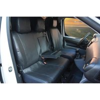 Pokrowce do Opel Vivaro / Zafira Life od 2019 - 3 miejsca CAŁE OPARCIE ZE STOLIKIEM, DZIELONE SIEDZISKO | Seria VIP