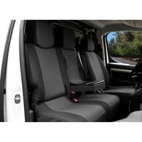Pokrowce do Toyota Proace II od 2016 / od 2024 - 3 miejsca CAŁE OPARCIE ZE STOLIKIEM, DZIELONE SIEDZISKO | Seria LUX