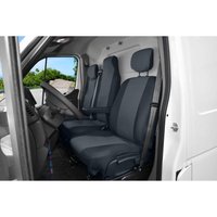 Pokrowce do Nissan NV400 od 2010-2023 - 3 miejsca DZIELONE OPARCIE Z KŁADZIONYM STOLIKIEM I DZIELONE SIEDZENIE | Seria LUX