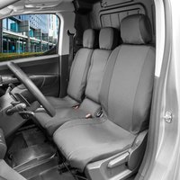 Pokrowce do Toyota Proace City od 2020 do 2023 - 3 miejsca DZIELONE OPARCIE Z KŁADZIONYMI ŚRODKOWYMI PLECAMI I DZIELONE SIEDZENIE | Seria LUX