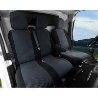 Pokrowce do Nissan Primastar od 2021 - 3 miejsca CAŁE OPARCIE BEZ STOLIKA, CAŁE SIEDZENIE | Seria LUX